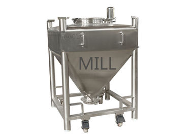 GMP Automatic Vacuum Cone IBC Powder Tote Tank For Conveyor Stainless Steel