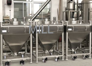 Convoyeur mobile de vide de poubelle de poudre de vide d'IBC pour l'acier inoxydable de mélangeur de poubelle de poudre
